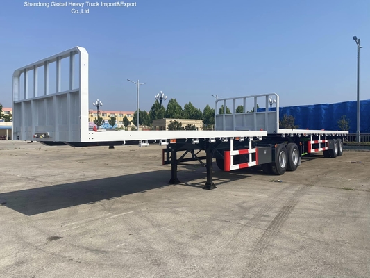 Semi-reboque de 3 eixos de baixo leito 40FT 60T pesado para construção