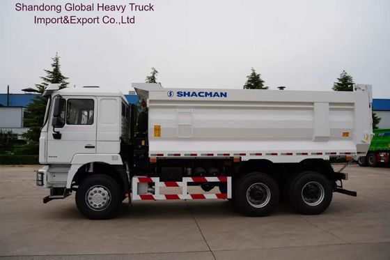 Camião basculante pesado Shacman F3000 com caixa de velocidades manual FAST de 12 velocidades, eixos traseiros MAN de 16T e depósito de liga de alumínio de 400L