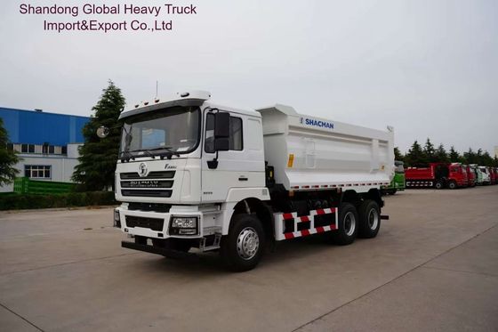 Camião basculante pesado Shacman F3000 com caixa de velocidades manual FAST de 12 velocidades, eixos traseiros MAN de 16T e depósito de liga de alumínio de 400L