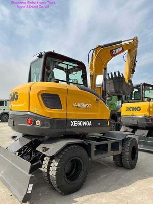 Excavadora de rodas de alta eficiência de 7 toneladas com capacidade de 0,23 m3 e motor de 48 kW para mover a terra