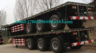Caminhão resistente do leito de três reboques de Alxes 40ft semi com 28 toneladas de trem de aterrissagem