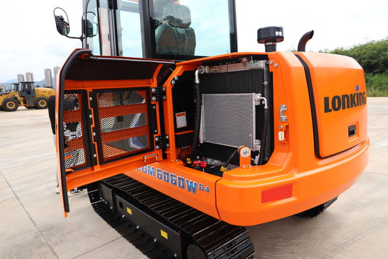 Lonking 6 Ton Hydraulic Crawler Excavator com 0,5 ~ 1.0m3 Capacidade de Balde e 15,4kw/2400rpm Potência