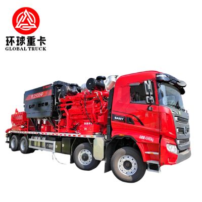 Heavy Duty 8×6 Fracturing Sand Tanker with Euro 6 Emission Standard and 1697L/Min Maximum Plunger Pump Displacement