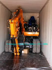 Máquina escavadora anfíbia de 9 toneladas da maquinaria movente de terra pesada mini com rodas