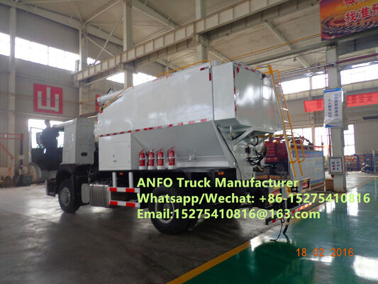 Durable confiável HOWO 10/15/20/30T BCLH-10 máquina de mistura e carregamento no local caminhão de explosivos granulares de amônio ANFO serviço de detonação com emulsão unidade móvel de fabricação de explosivos MEMU MMU