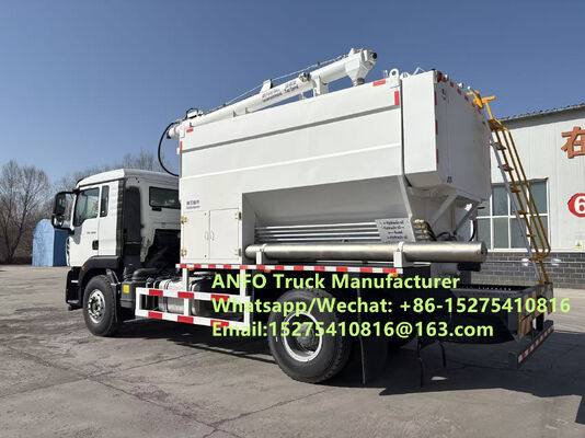 High cost performance HOWO 10/15/20/30T on-site mixing and charging granular ammonium explosive ANFO Truck Emulsion Blasting service Drilling Zambia/Zimbabwe/Tanzania/Ghana/Guinea/Namibia/Guyana