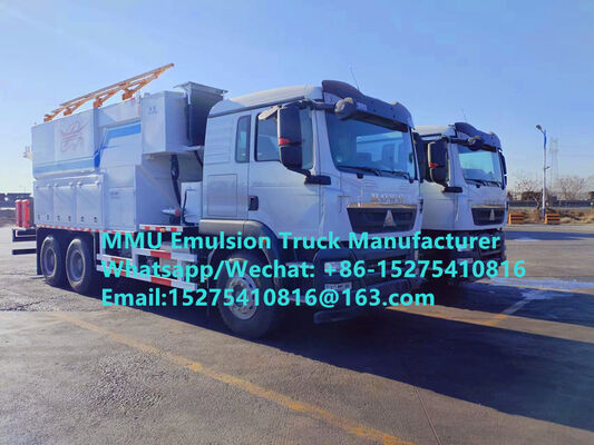 Multifunctional SINOTRUCK HOWO 15/20/25/30Ton mixing and charging emulsion Bulk Explosive ANFO Trucks mobile explosive Manufacturing Unit Монгол НЭГ DRC PERU GHANA ZIMBABWE Mining Blasting Service MMU