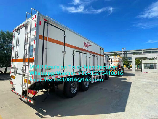 HOWO 20/25/30TON MIXEIRO E CARGAMENTO DE EMULSIÃO EXPLOSIVOS GRUPOS CAMIÃO PARA BLASTHOLES HUMIDOS OU SEQUOS DIVOLVendo ALTOS VOLUMES DE EXPLOSIVOS A BASE DE EMULSIÃO de forma EFICIENTE E Segura