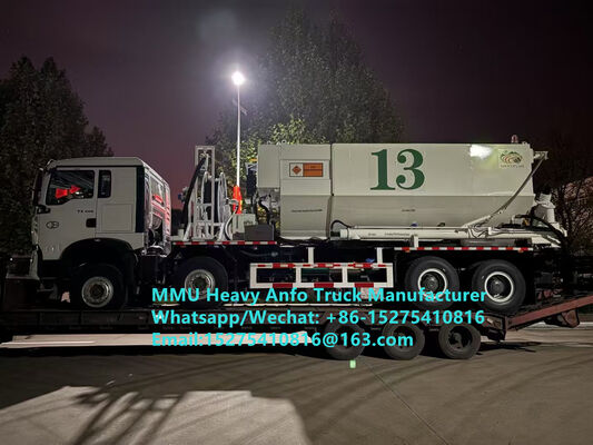 Inteligente HOWO mistura e carregamento de explosivos de óleo de amónio pesado multifuncional Caminhão 15/20/25Ton Emulsão pesada Caminhão ANFO Rússia/Cazaquistão/Uzbekistão/Indonésia/Serviço de exploração de minas da Guiné