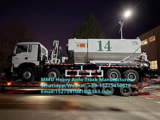 Inteligente HOWO mistura e carregamento de explosivos de óleo de amónio pesado multifuncional Caminhão 15/20/25Ton Emulsão pesada Caminhão ANFO Rússia/Cazaquistão/Uzbekistão/Indonésia/Serviço de exploração de minas da Guiné