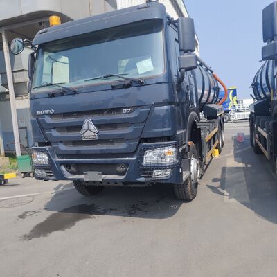 HOWO 15CBM Caminhão de sucção de esgoto a vácuo com 371 cavalos de potência e 6×4 rodas motrizes para limpeza de resíduos industriais