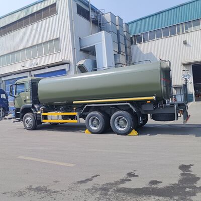 HOWO TX 6×4 caminhão de tanque de água com 15-20 CBM de capacidade bomba de água centrífuga de alta pressão e corpo do tanque reforçado para supressão de poeira e limpeza municipal