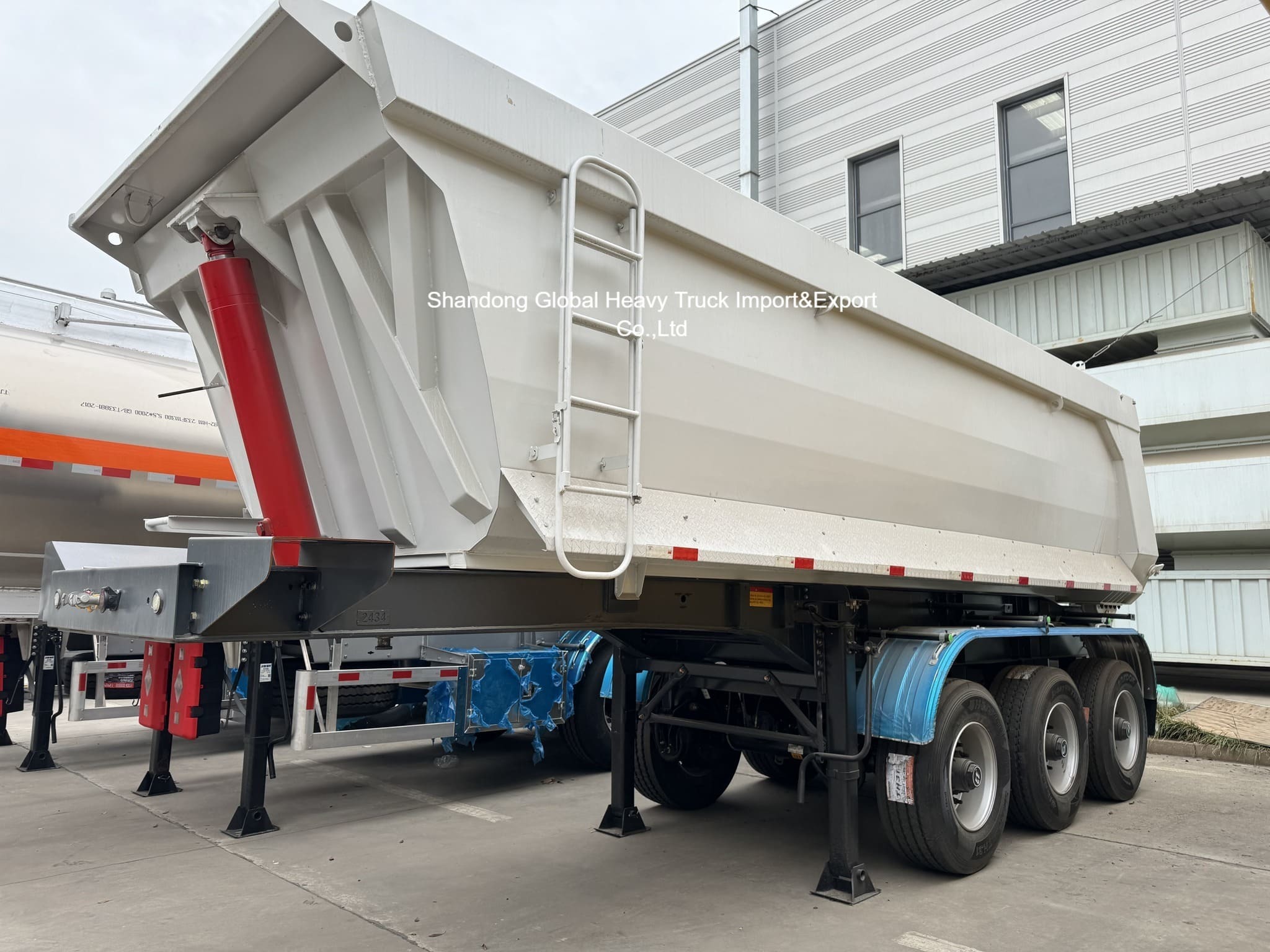 Semi-reboque de descarga de aço de 3 eixos, capacidade de carga de 95000 kg