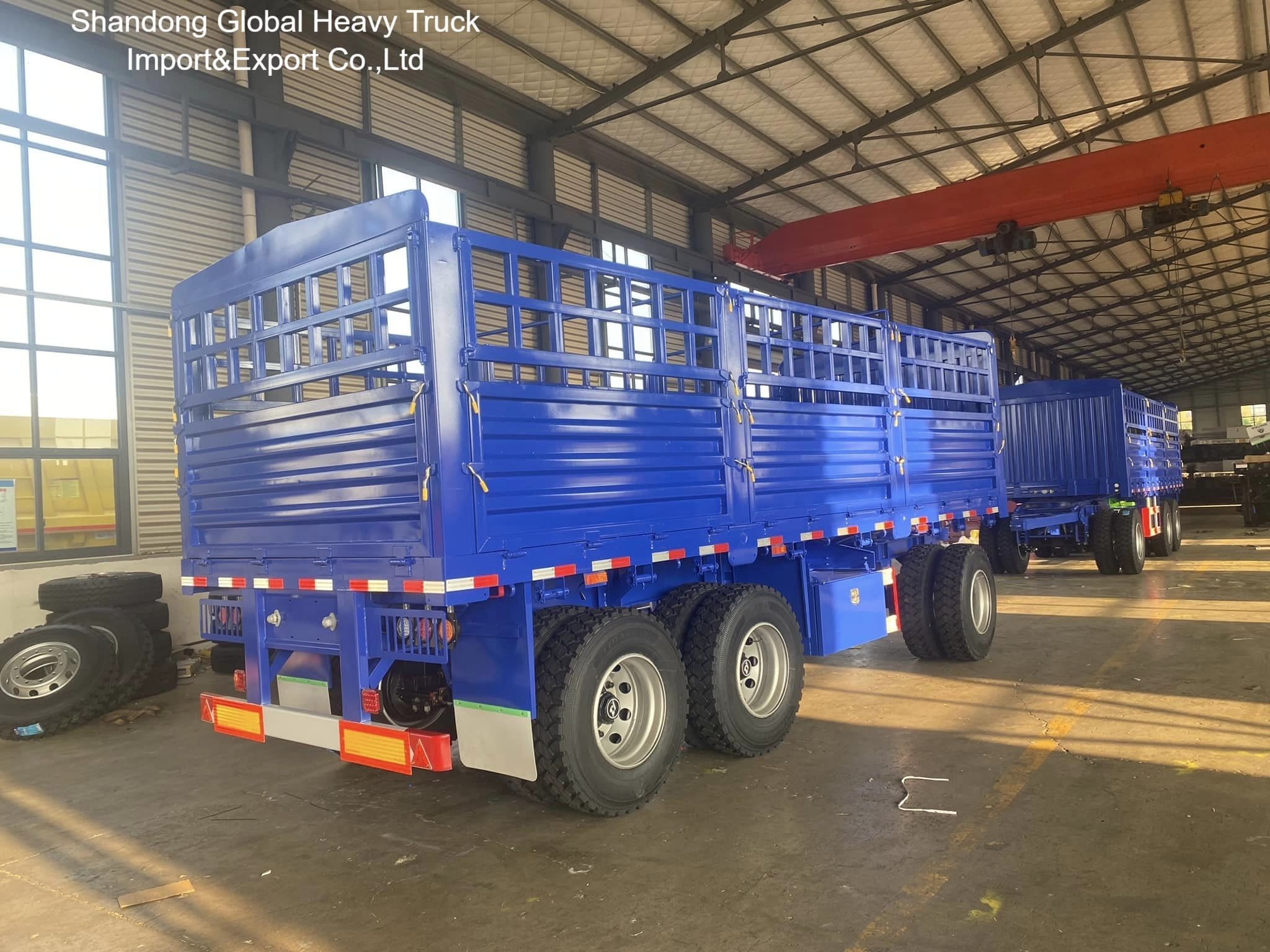 Semi-reboque de 3 eixos para transporte agrícola e industrial