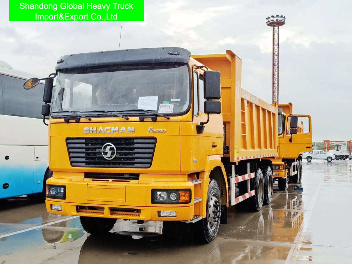 Novo ou usado Shacman Dump Truck 6x4 Dumper com emissões Euro 2 10 Transmissão para a frente e 8329x2490x3450mm Especificação