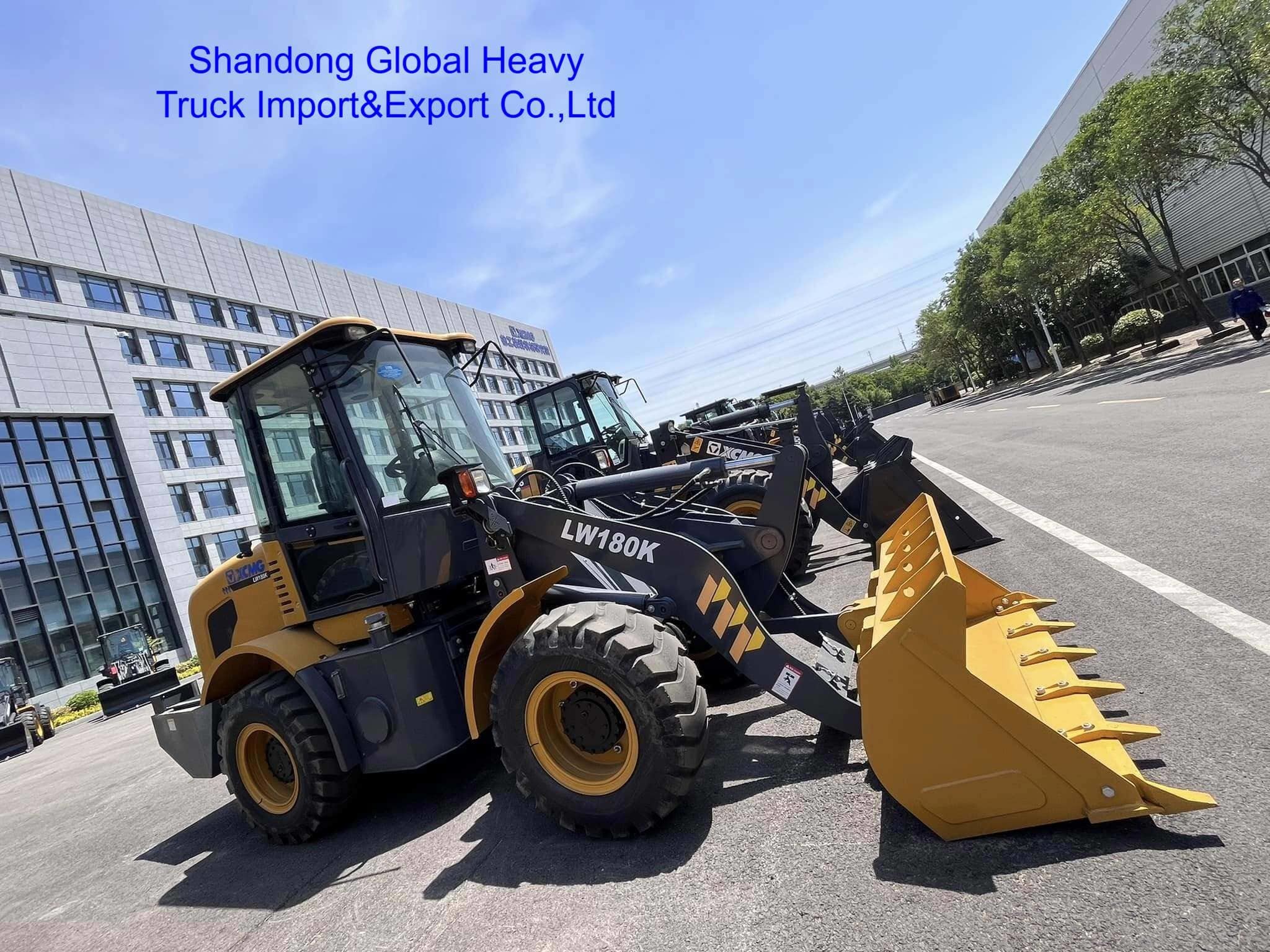 Carregadeira de rodas XCMG LW180K de 1,8 toneladas para construção de estradas e mineração