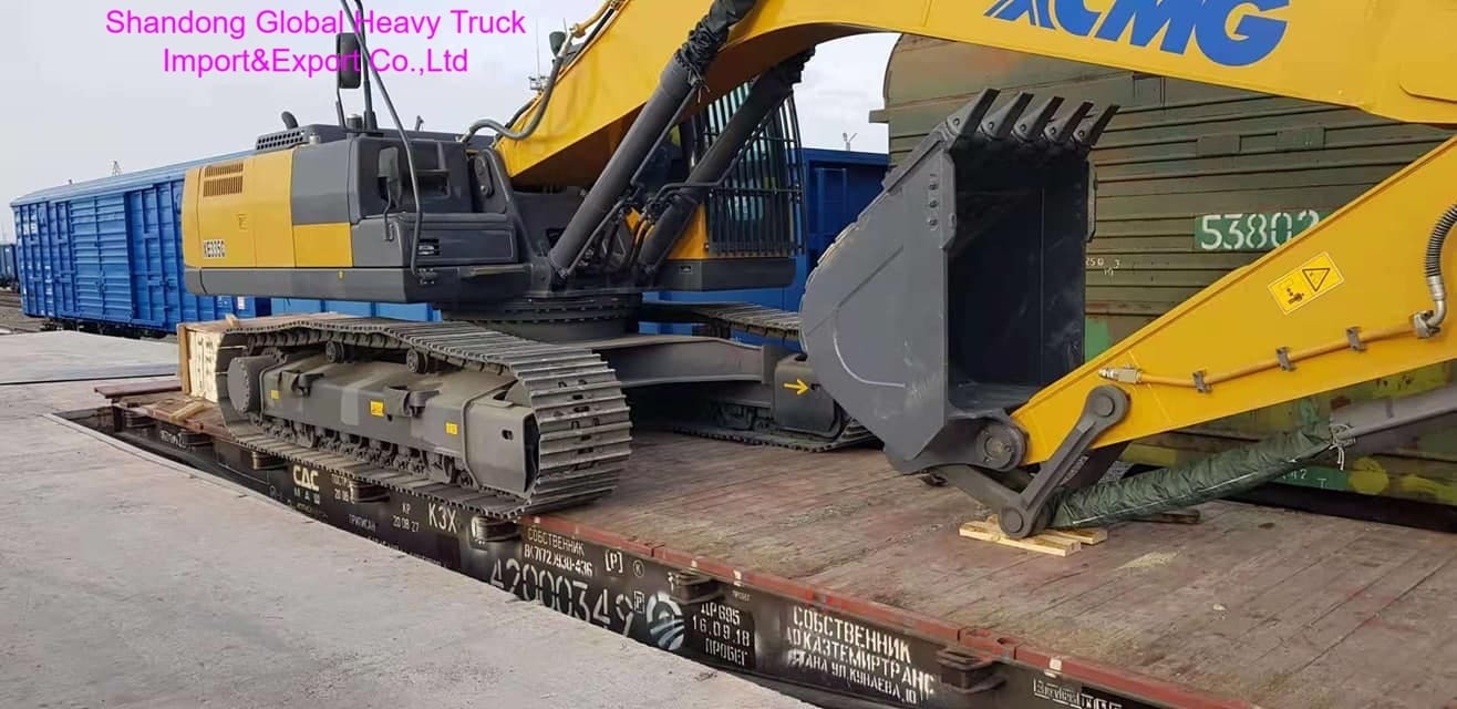 Excavadora hidráulica de arrasto de 33,5 toneladas da marca XCMG com motor de alto desempenho para aplicações pesadas