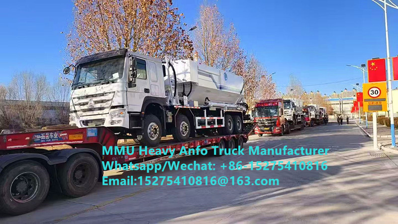 Distribuição rápida Mistura e carregamento de explosivos de óleo de amónio pesado multifuncional Camião 15/20/25Ton Emulsão pesada Camião ANFO Rússia/Cazaquistão/Uzbekistão/Indonésia/Serviço de Explosão de Minas da Guiné