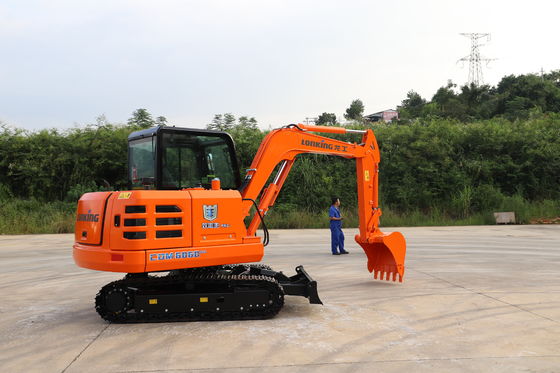 Lonking 6 Ton Hydraulic Crawler Excavator com 0,5 ~ 1.0m3 Capacidade de Balde e 15,4kw/2400rpm Potência