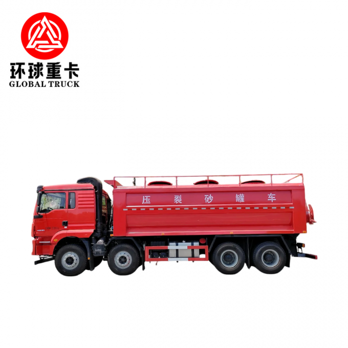 Euro 6 Shacman 8×4 Fracturing Sand Tanker Lorry - Heavy-duty oilfield material transport vehicle